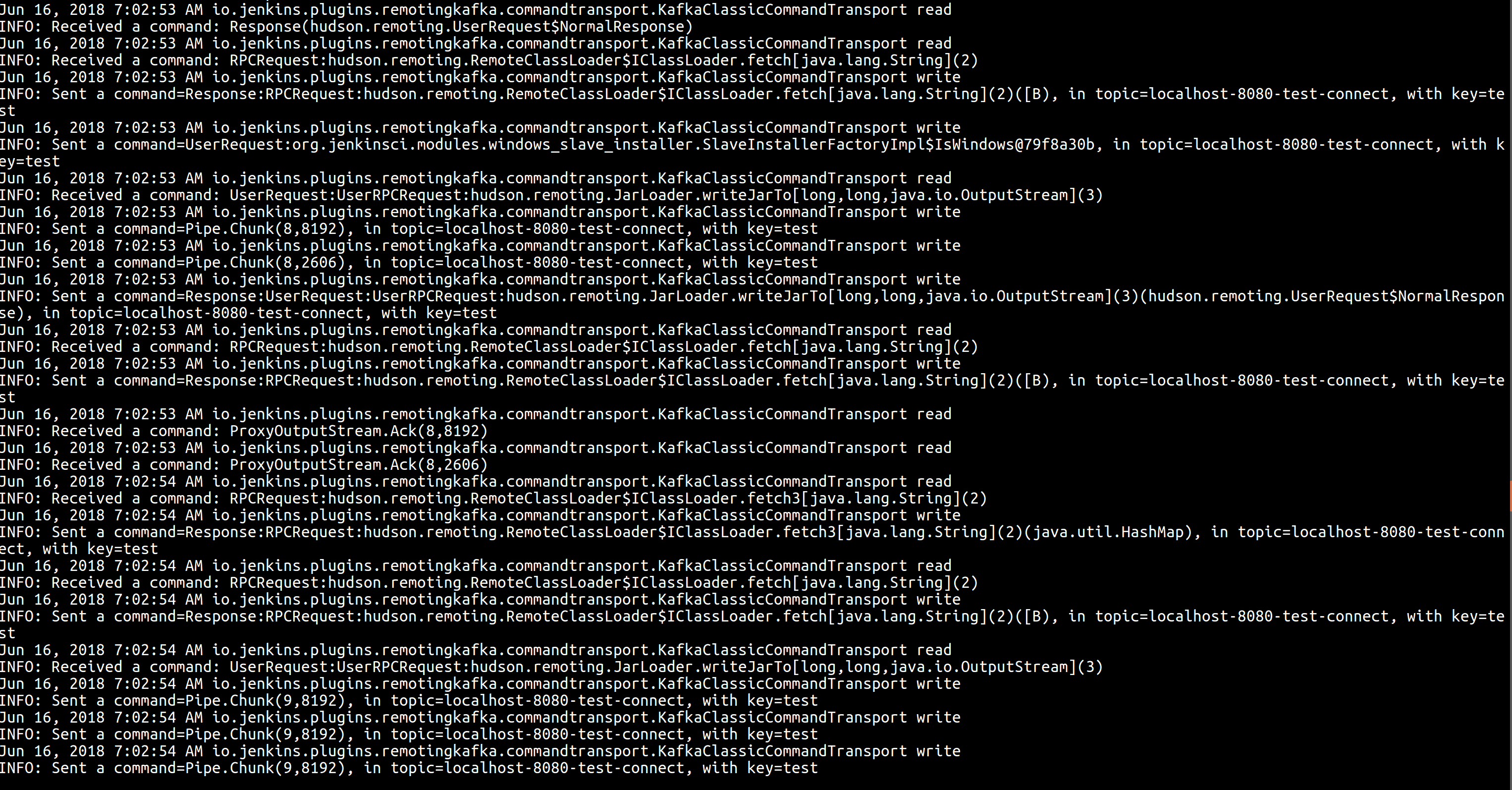 Kafka communication between controller and agent kafka commands
